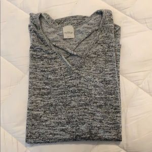 Comfy casual grey criss cross top